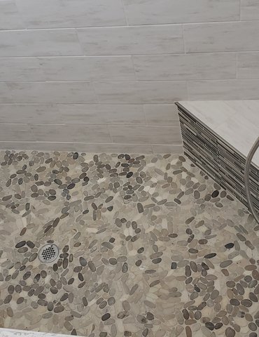 Floors2Interiors Photo Gallery : Bathroom shower floor tile